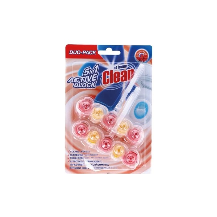At Home Clean Toiletblok duopack 5 in 1 Flower Power 2x45gr  (8720604315165)