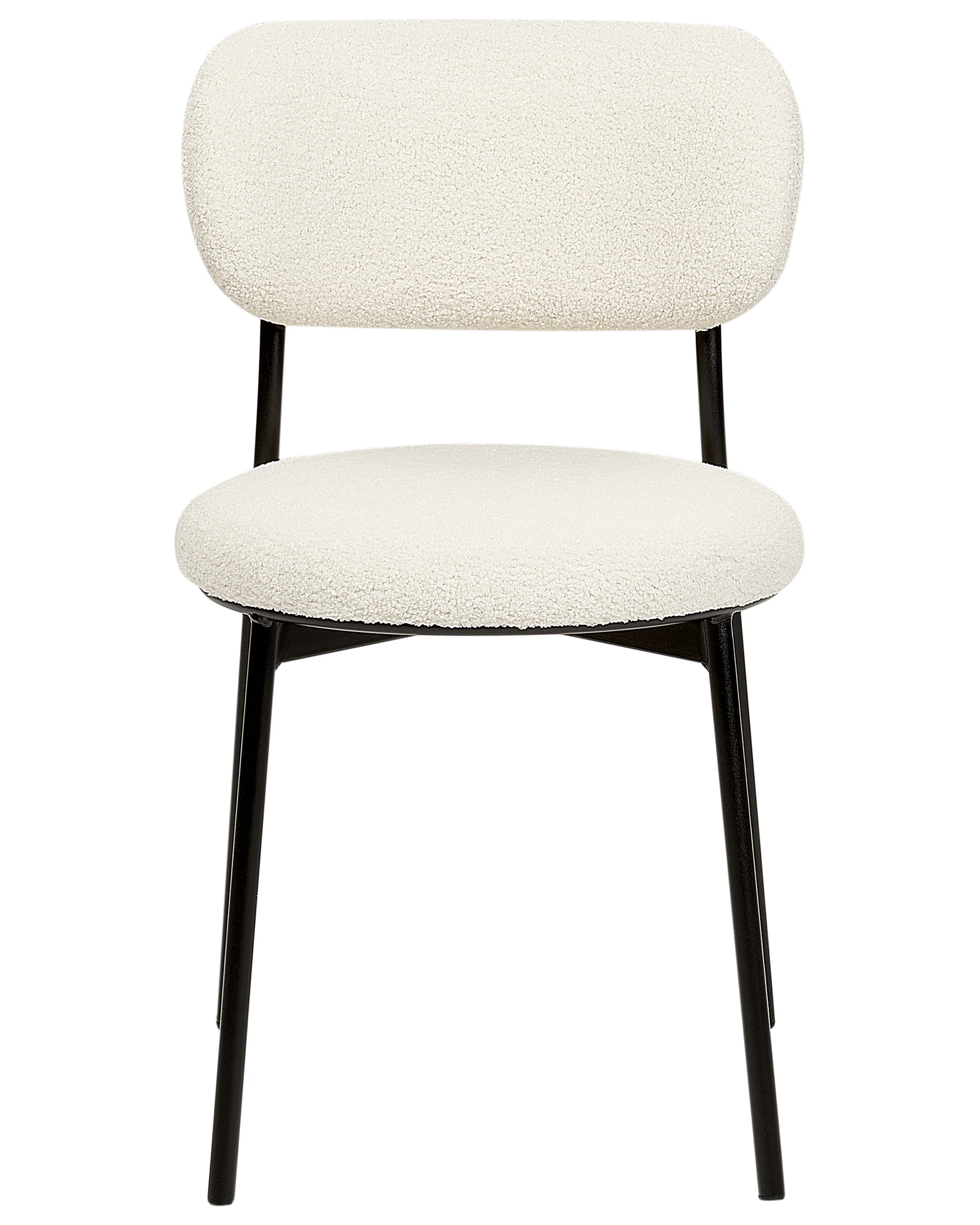 Set van 2 eetkamerstoelen CASEY Bouclé Gebroken wit