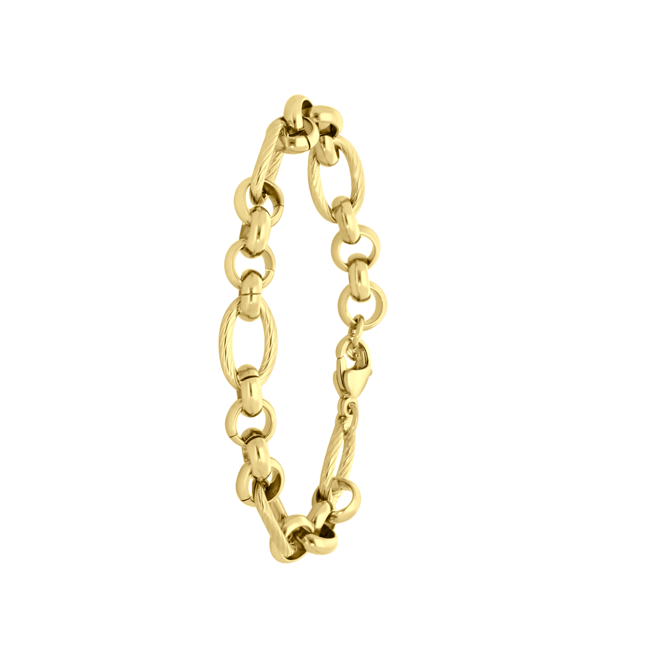 Gerecycled stalen 18 karaat goldplated armband Eloise