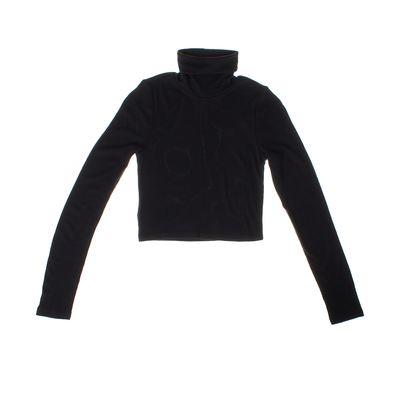 High Neck Cropped Sweater Girl Black
