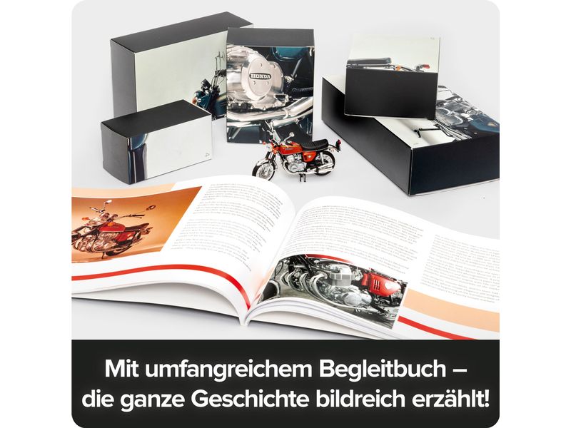 Franzis Bausatz Honda CB 750 Build your Legend 1:24, DE/EN Motorrad Modellbausatz für alle Klassik-Bike-Fans