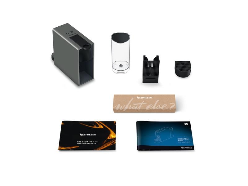 Krups Kaffeemaschine Nespresso Essenza Mini XN110B Grau/Sch Kapselmaschine