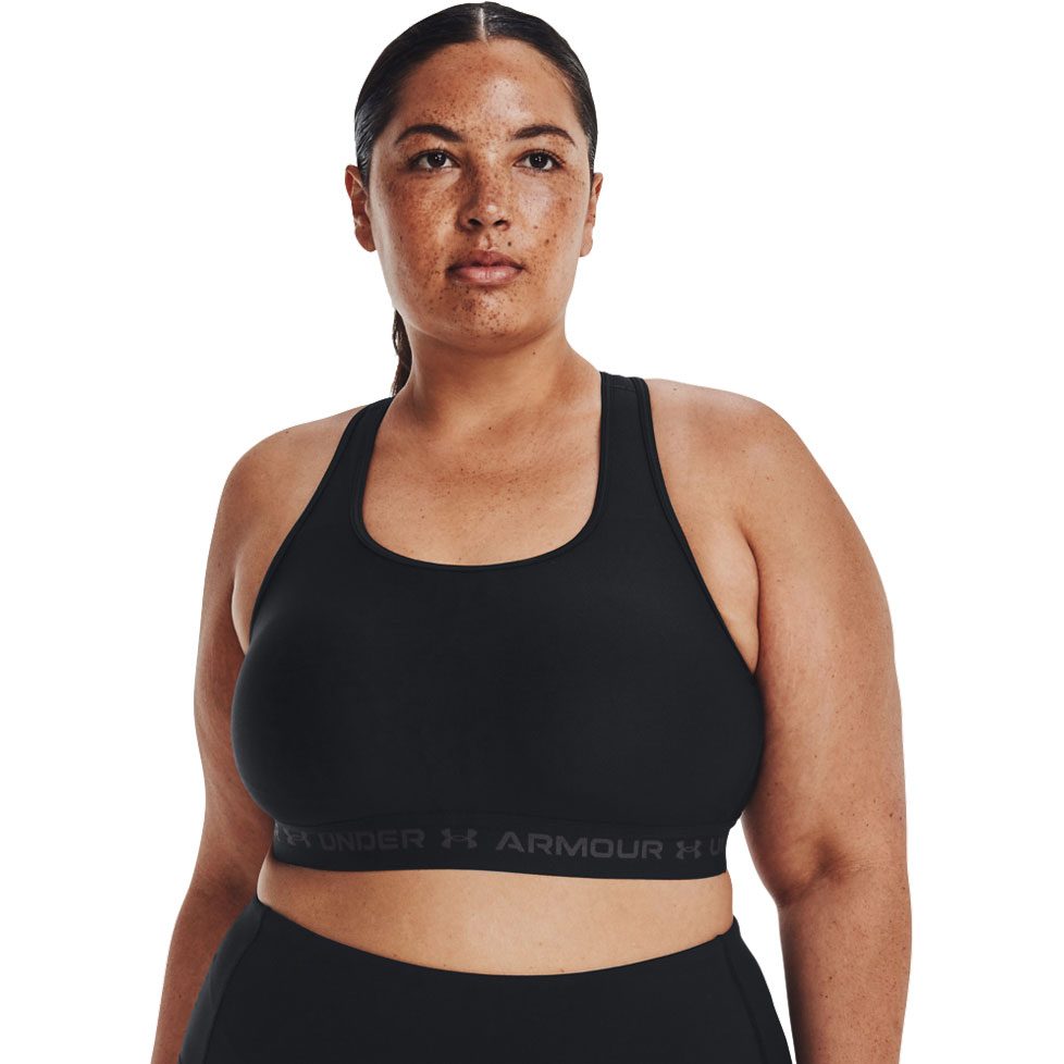 Under Armour Crossback Mid Sport-BH Damen schwarz