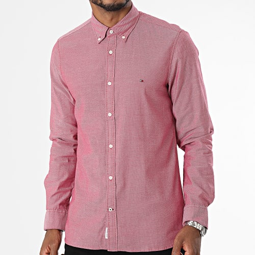 Chemise Manches Longues Slim Flex Dobby 3782 Rose