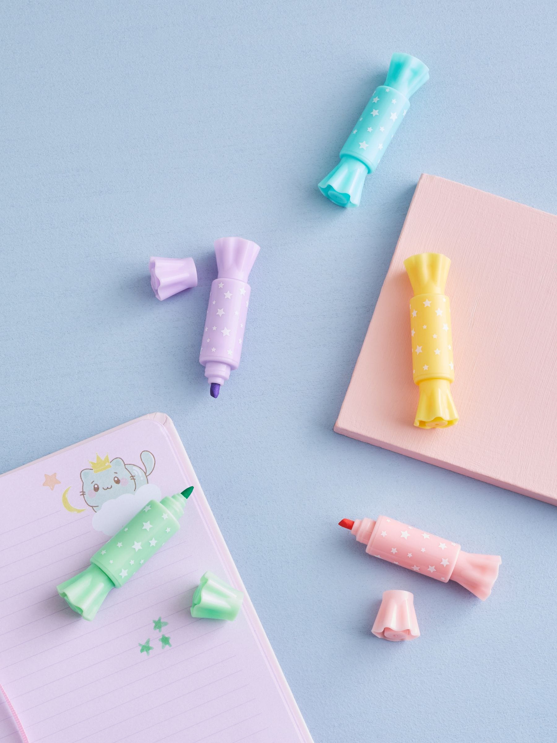 5 Pack Sweet Shaped Highlighter Pens