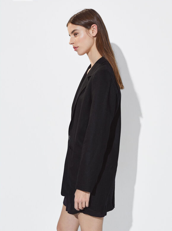 Blazer de linho - Preto