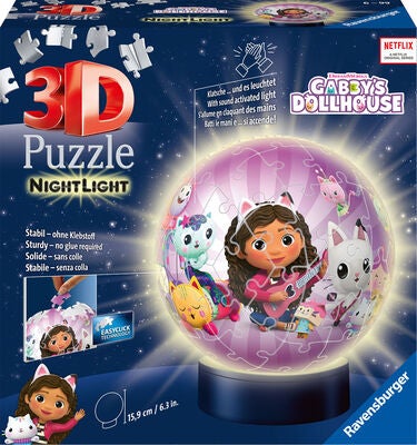 Ravensburger Gabby's Dollhouse 3D-puslespill Nattlampe 72 Deler