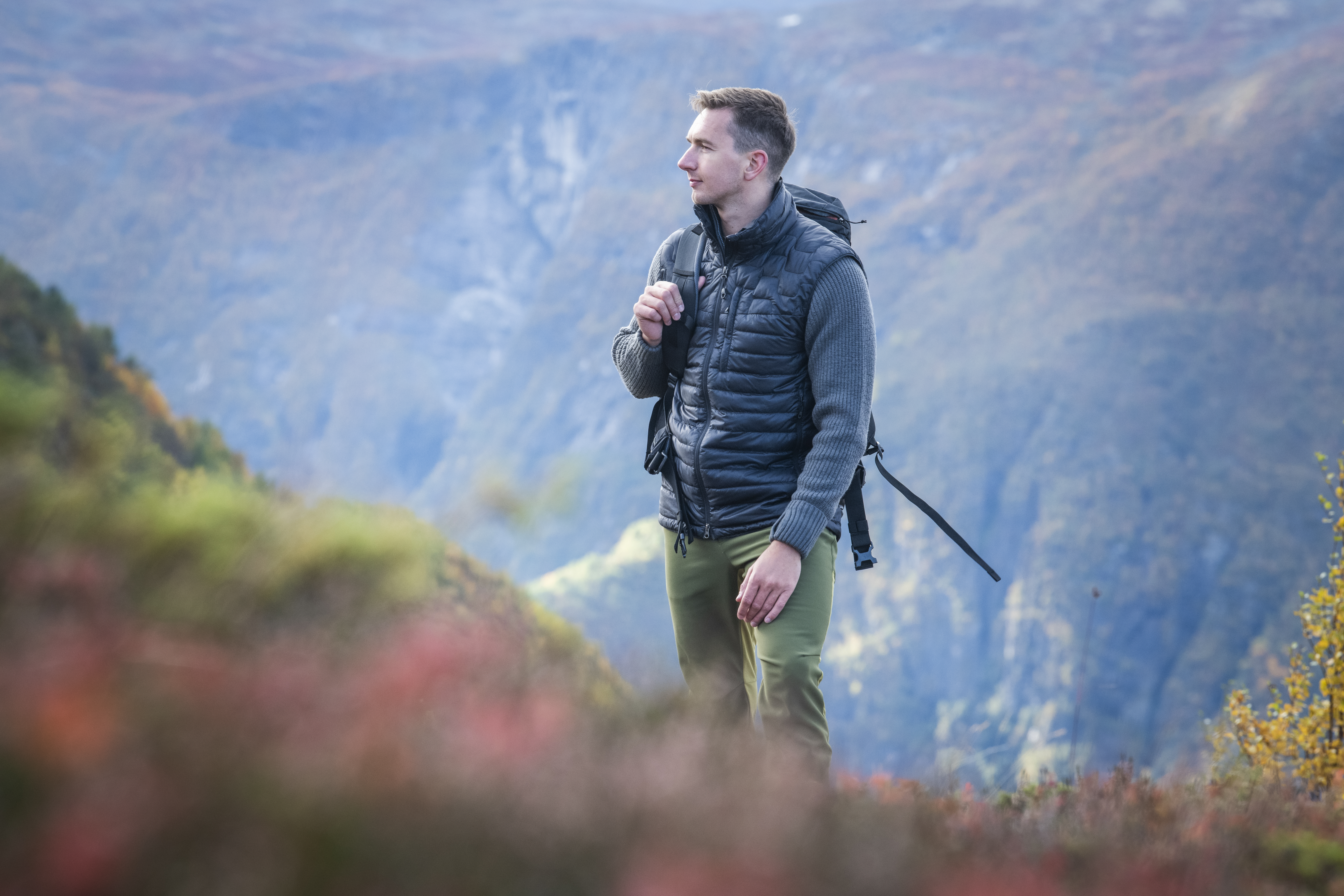 Magma Light Down Vest Herre Black