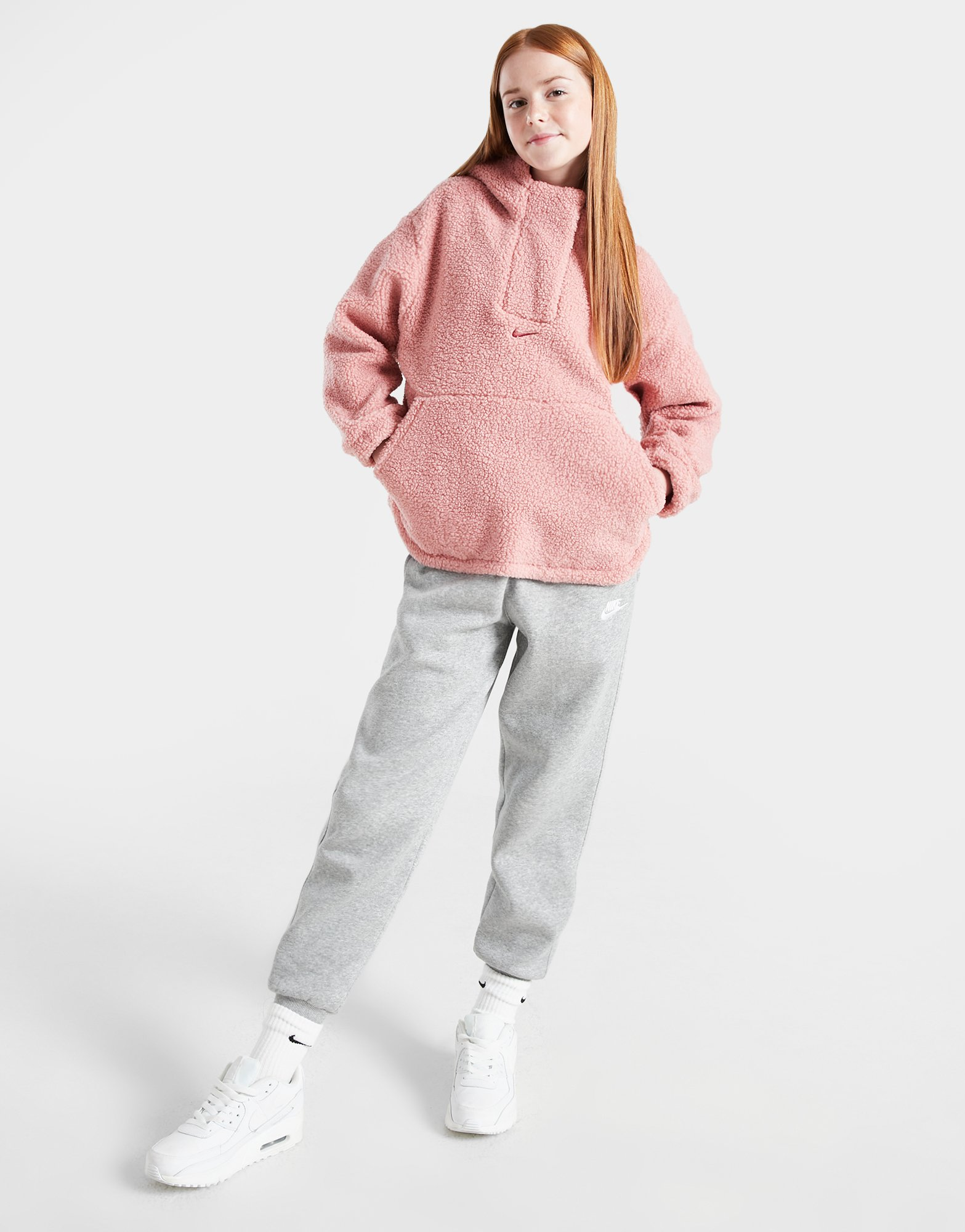 Nike Girls' Sherpa Fleece Pullover Jacket Junior