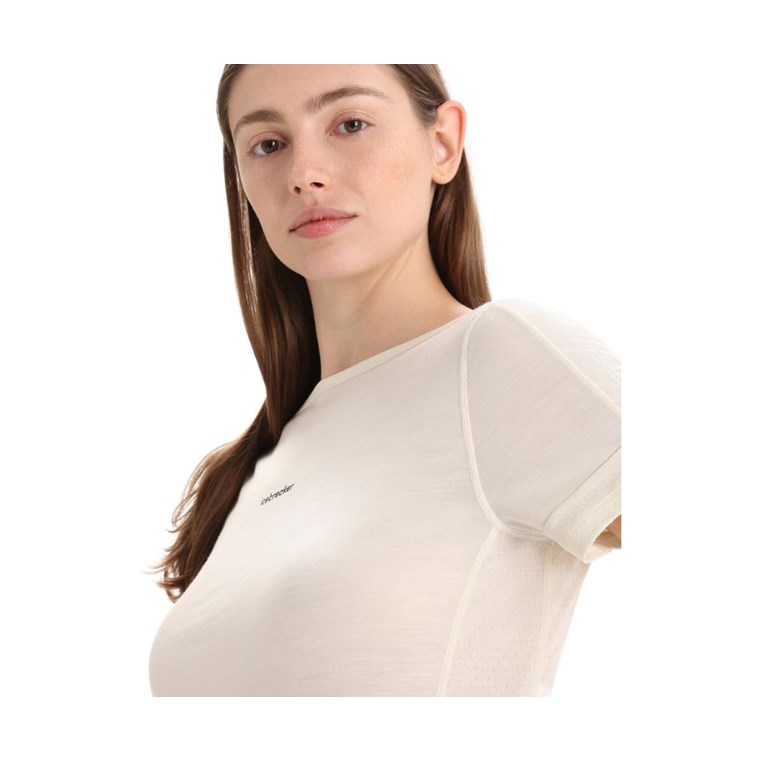 Icebreaker ZoneKnit Scoop Back SS Tee Women Chalk