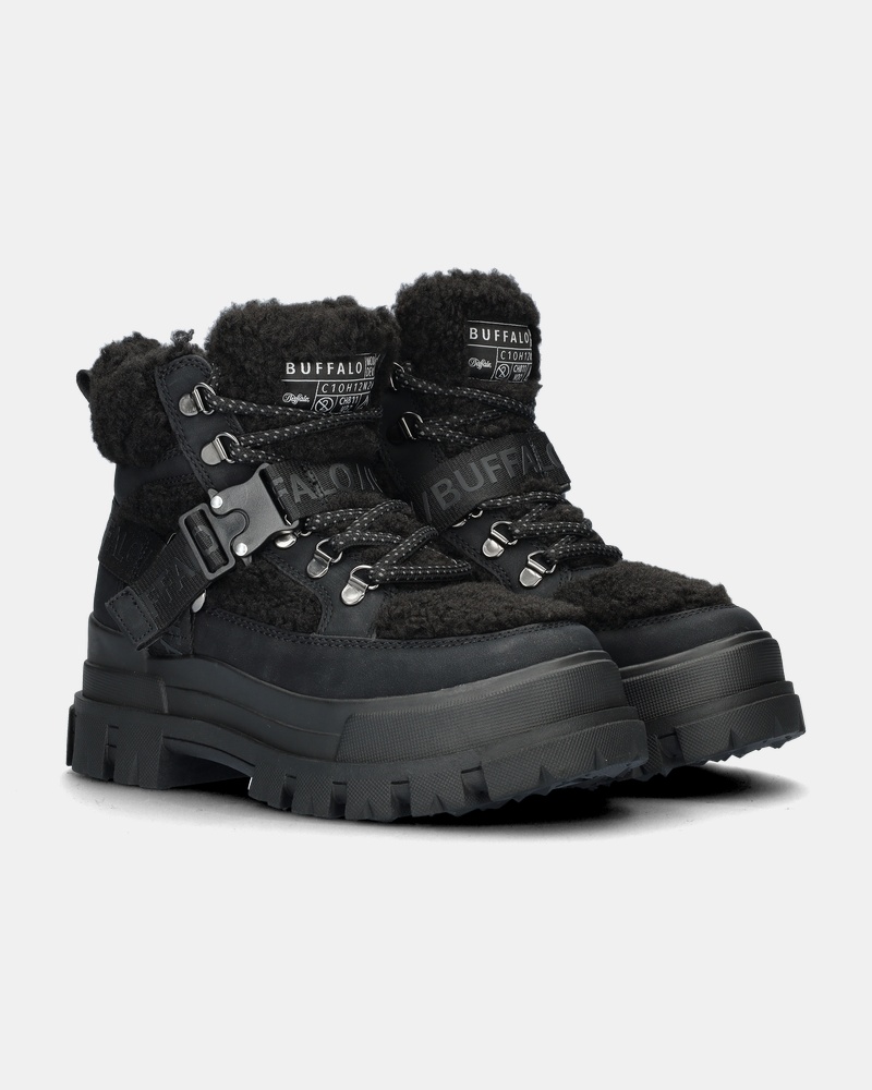 Buffalo Aspha Com Mid Warm Veterboots  - zwart
