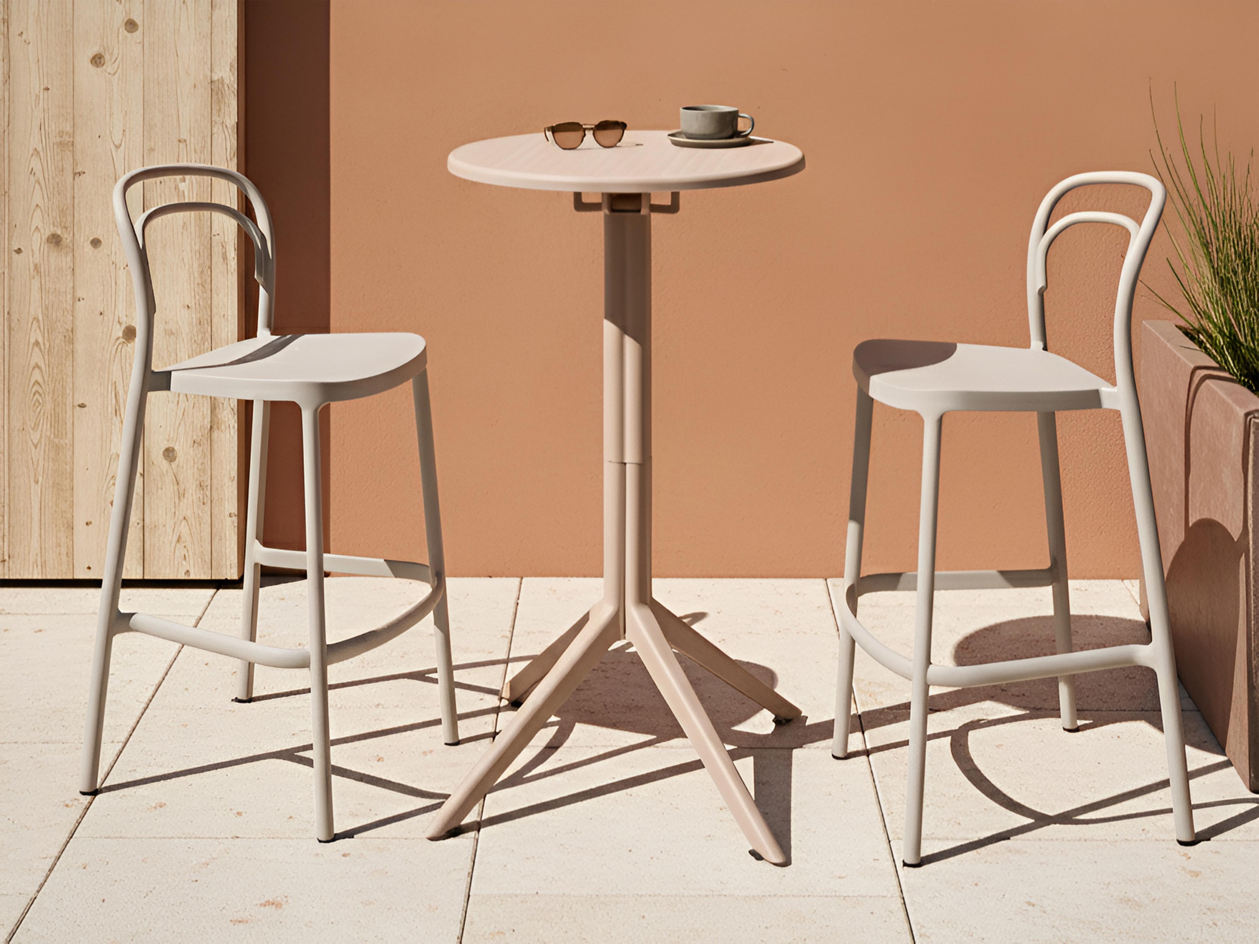 Tuin bartafel LEGRENA 60 cm 60 cm Beige