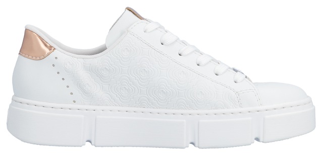 Rieker Plateausneaker  mit metallicfarbenen Akzenten, Freizeitschuh, Halbschuh, Schnürschuh