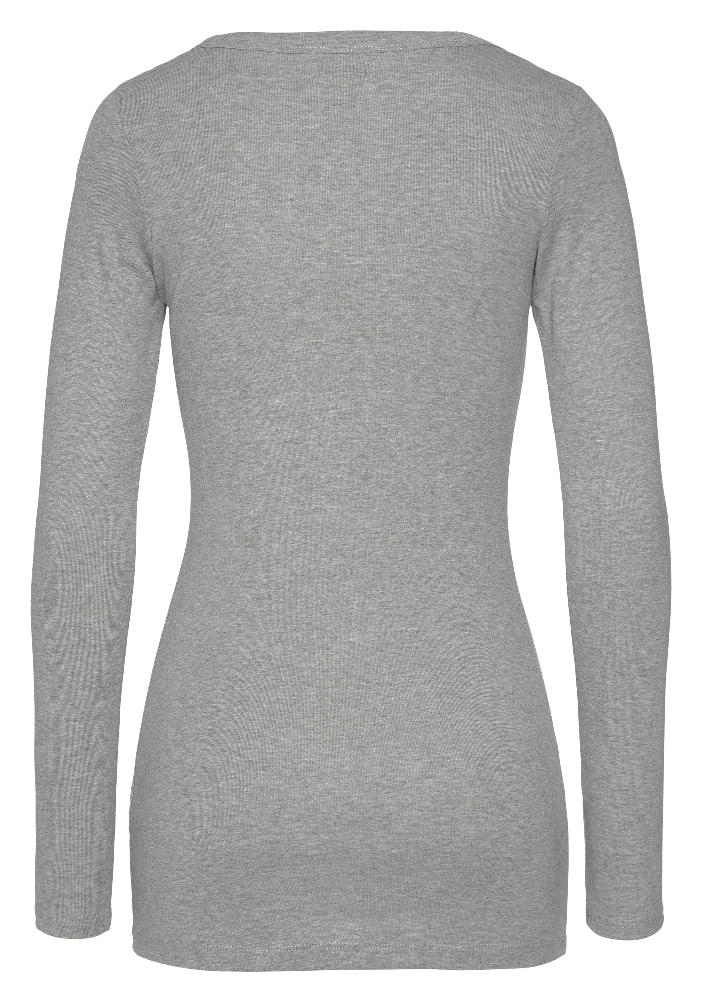 Flashlights Langarmshirt, 2 Stk. sehr figurbetonter Schnitt,  Rundhalsausschnitt,  aus 100% Baumwolle