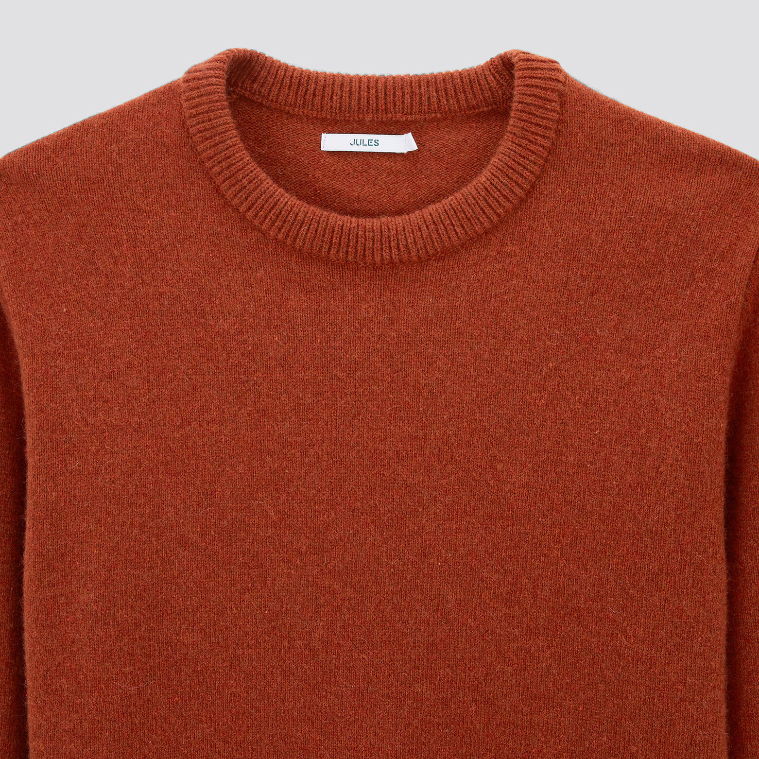 Pull à col rond uni Orange
