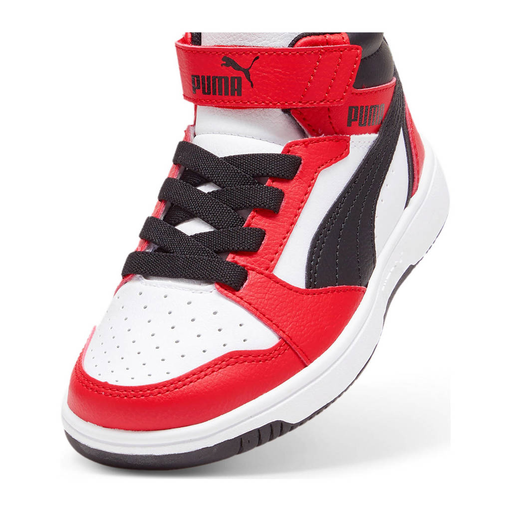 Puma Rebound v6 Mid V6 Mid sneakers wit/zwart/rood