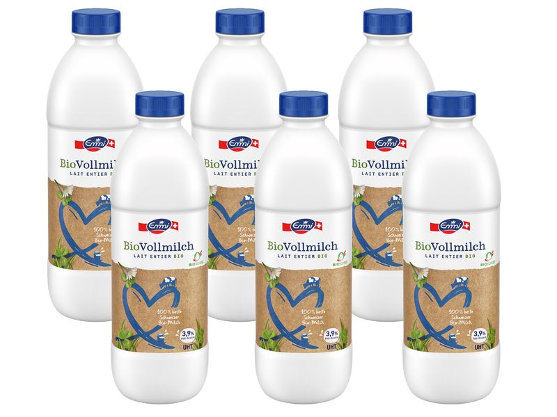 Emmi Milch Bio Vollmilch UHT 6 x 1 l Biologische Vollmilch UHT