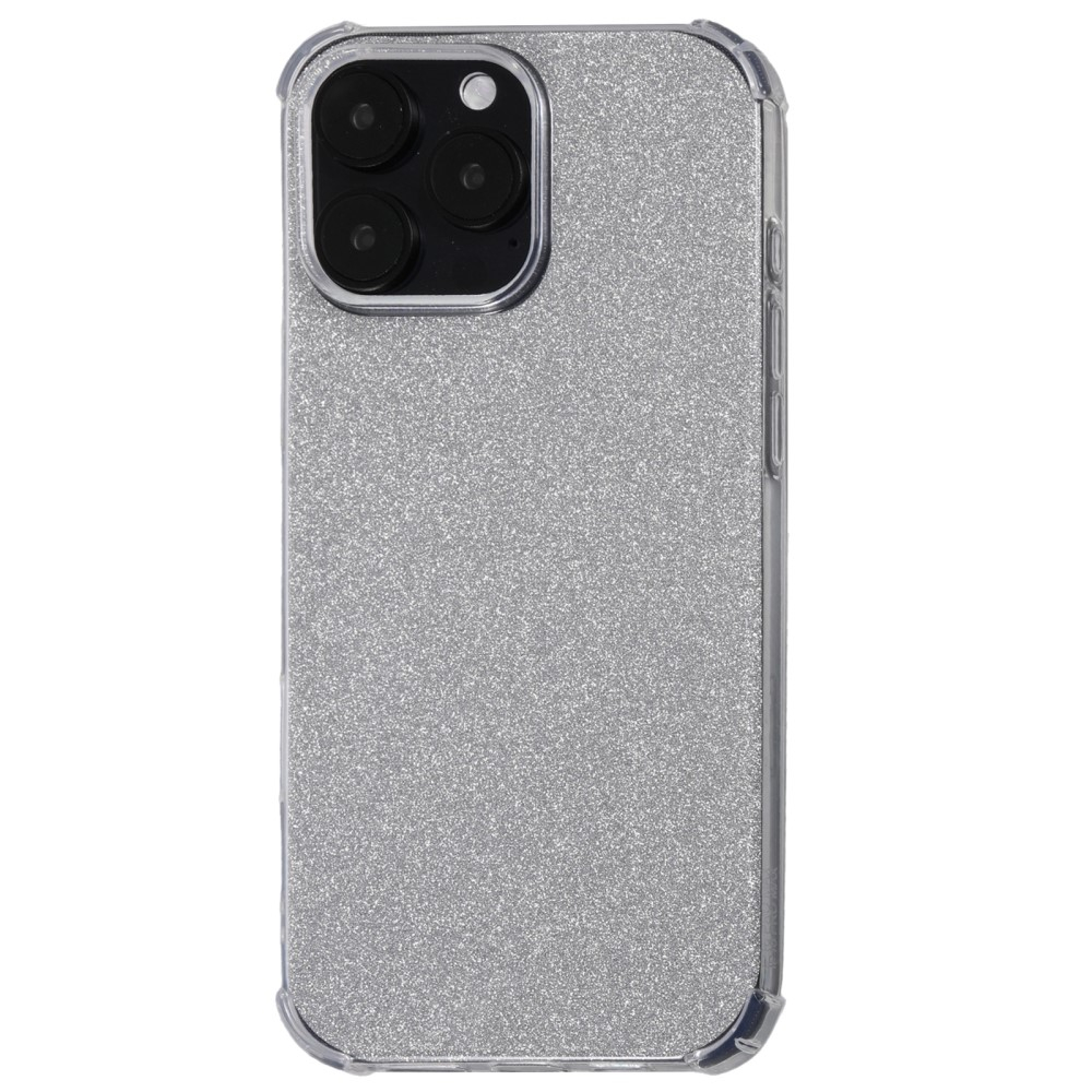 iPhone 16 Pro Hybrid Hülle TPU Bumper mit Acryl Rückseite   Wechselbare Einlegekarten - Transparent / Silber