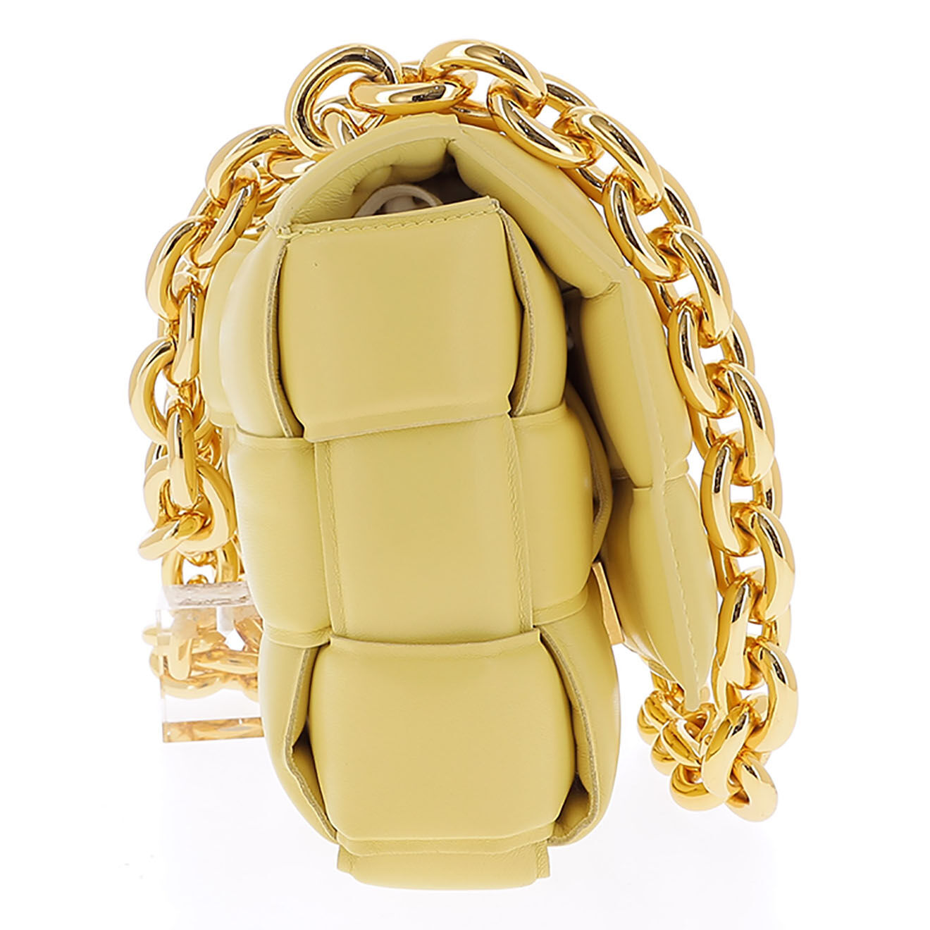 Bottega Veneta Sac bandoulière Padded Cassette en Cuir jaune - Neuf avec étiquette - L.26 cm
