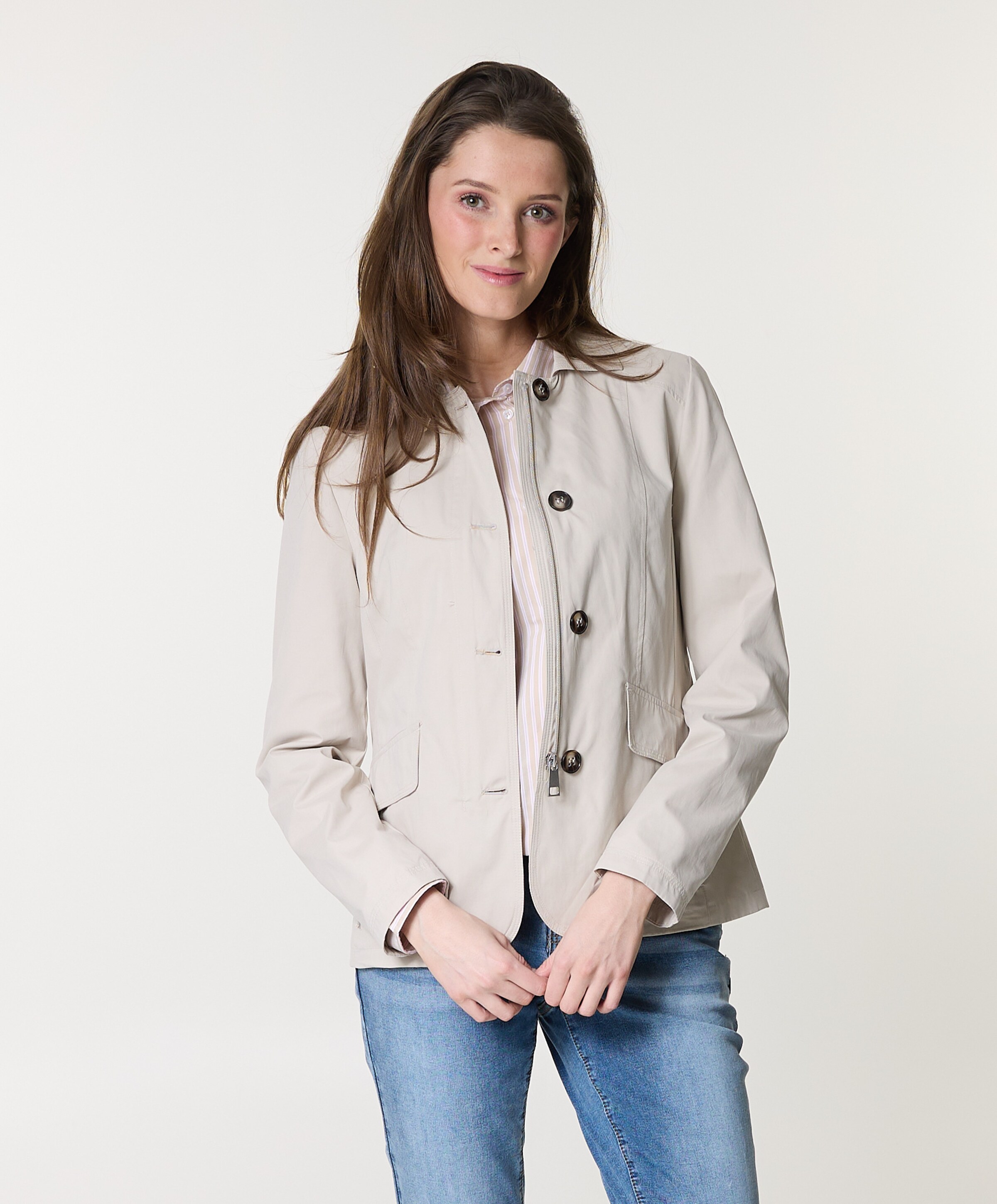 Barbara Lebek Dames jas beige