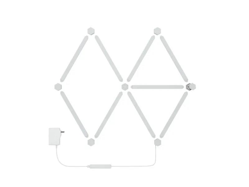 Nanoleaf Lines Starter Kit - Trådløst belysningssæt - LED x 9 - 2 W - klasse G - RGBW-lys - 1200-6500 K