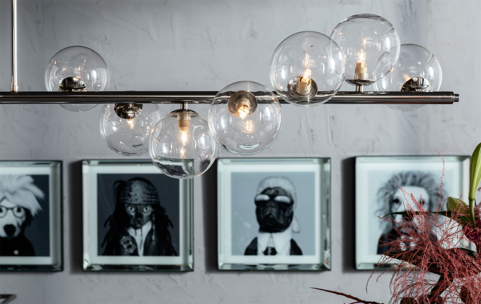 KARE DESIGN Retrofit Pendellampe SCALA BALLS chromfarbig