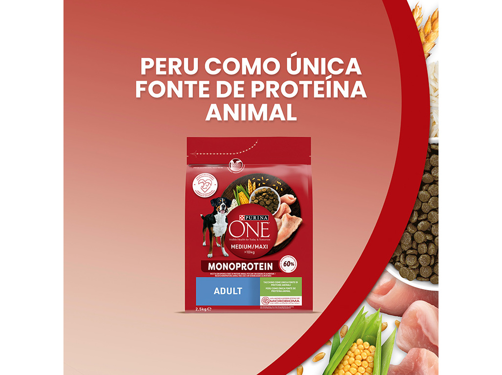 RAÇÃO PARA CÃO PURINA ONE MONOPROTEÍNA PERU 7KG