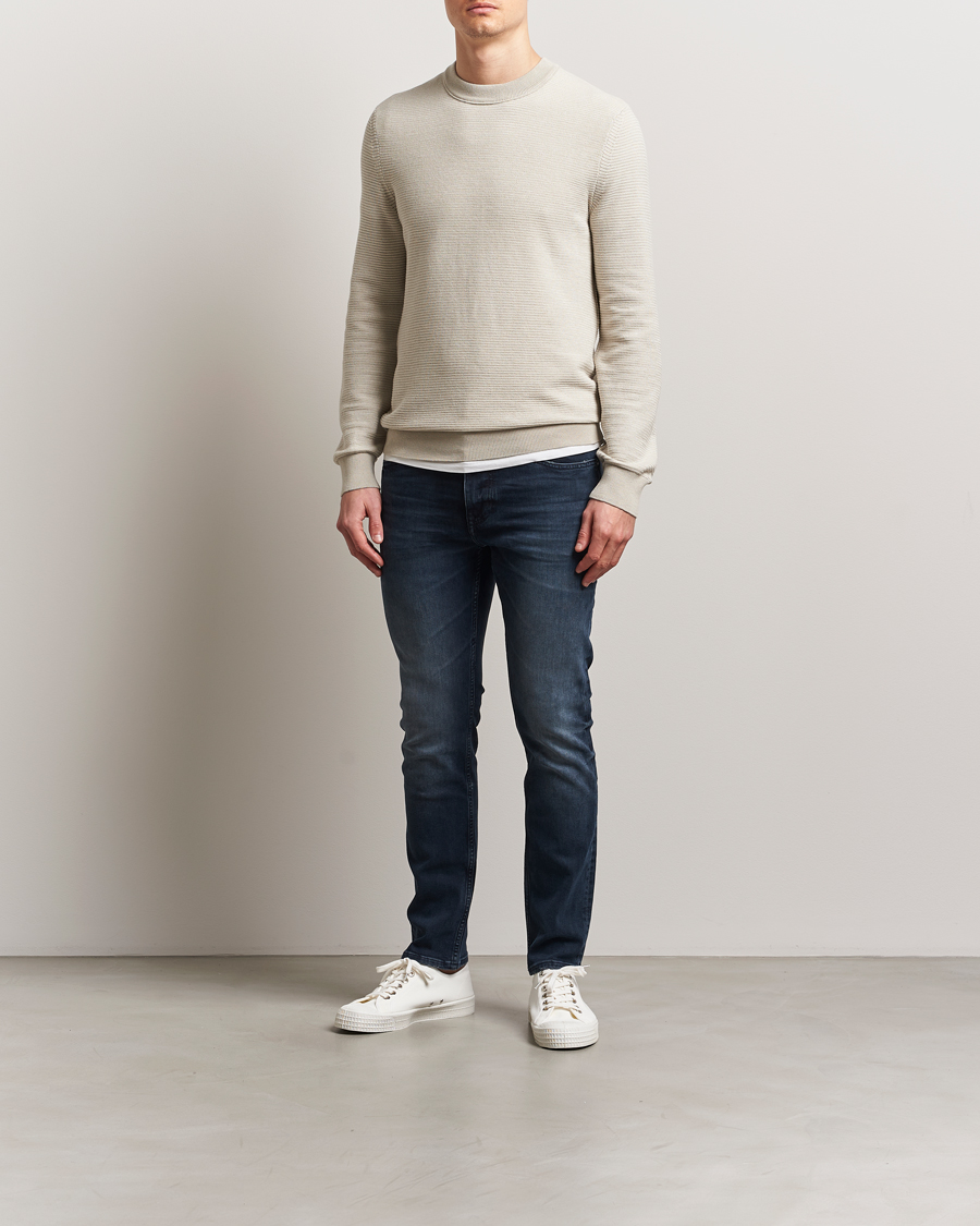 BOSS ORANGE Aspoki Structured Knitted Sweater Light Beige