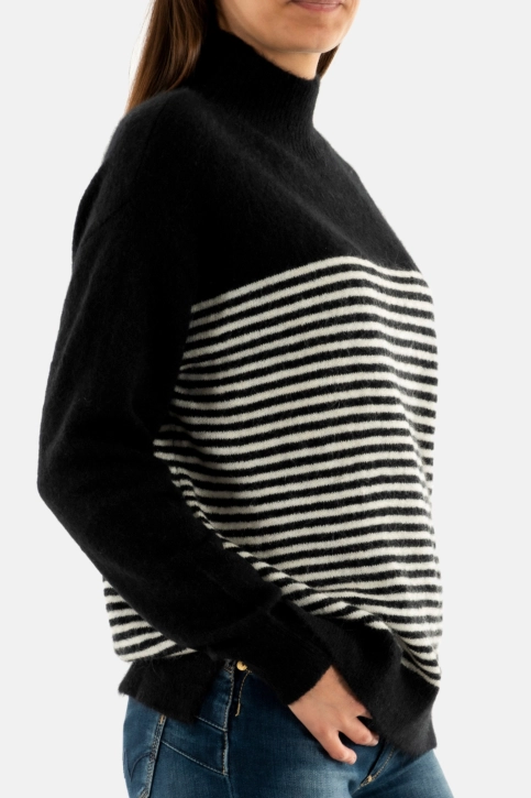 Pull hiver Le Temps Des Cerises land 0139 black stripes