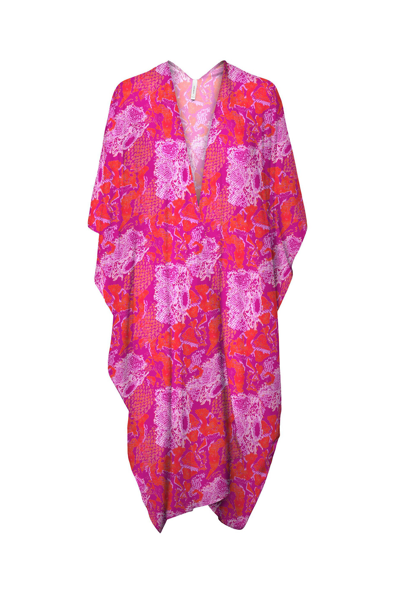 Poncho longo aberto - Rosa