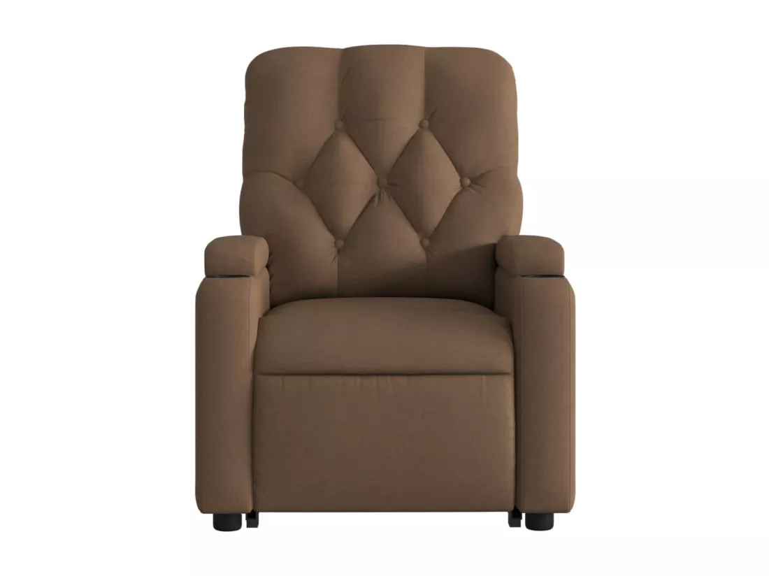 Fauteuil inclinable massant électrique Marron Tissu