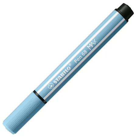 Premium-Filzstift mit dicker Keilspitze - STABILO Pen 68 MAX - Einzelstift - azurblau
