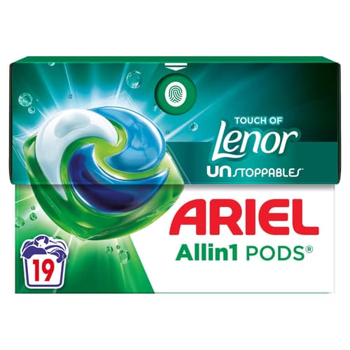 Ariel All-in-1 PODS – 19 Waschkapseln, Touch of Lenor Unstoppables