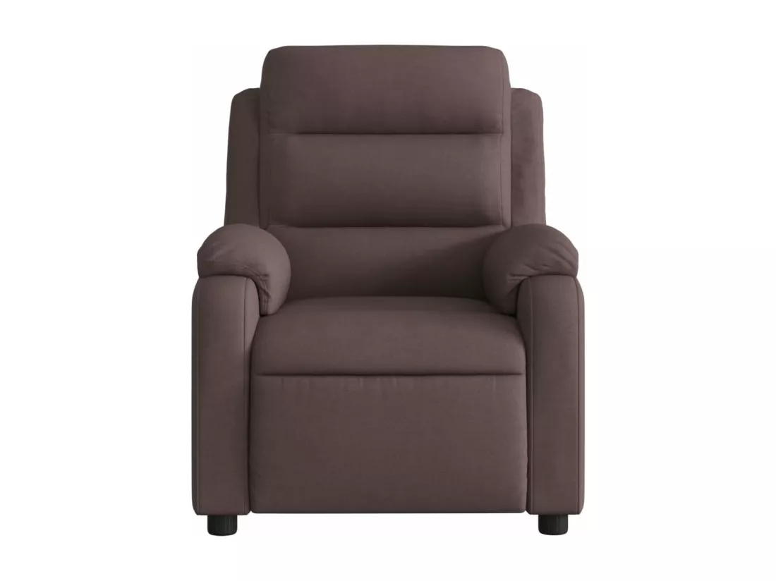 Fauteuil massant inclinable Marron foncé Tissu