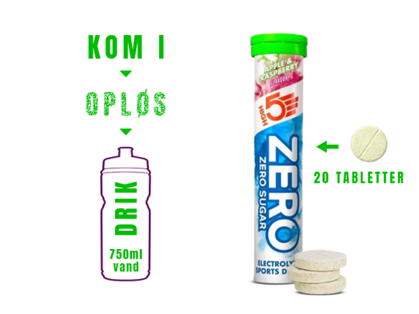 High5 Zero Apple/Raspberry Elektrolyttabs, 20stk