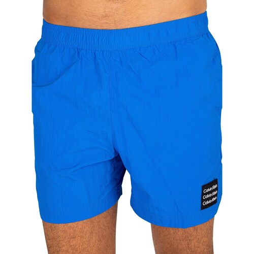 Calvin Klein Jeans - Shorts De Baño Con Cordones Medianos Azul