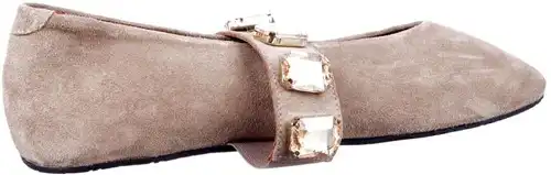 Babouche taupe Fabby-2 - maat 44 ballerina taupe - maat 44 Calandschoen