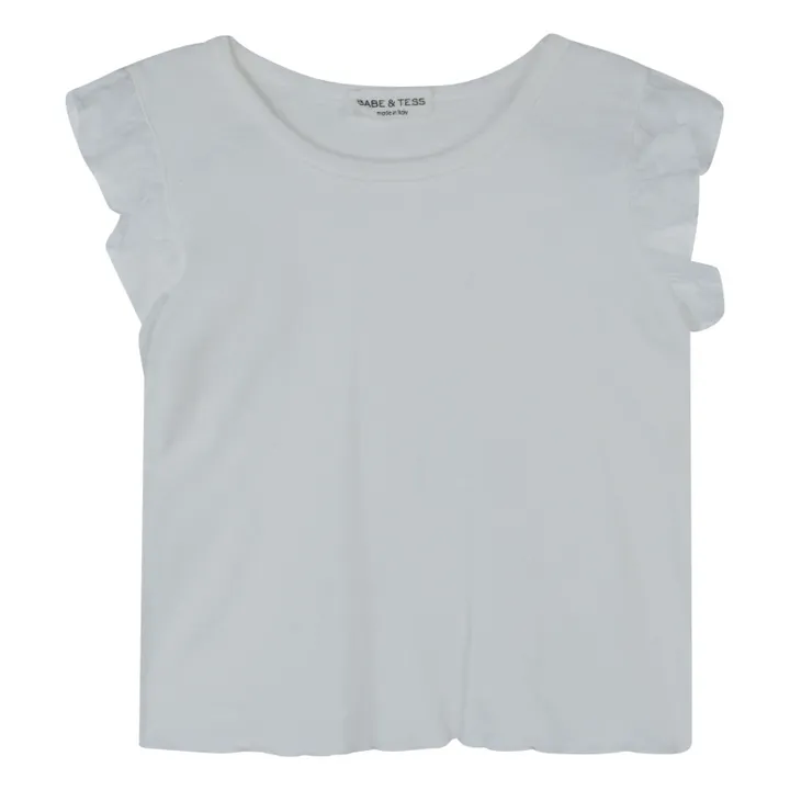 Babe & Tess T-Shirt Manches Volants Talita | Blanc