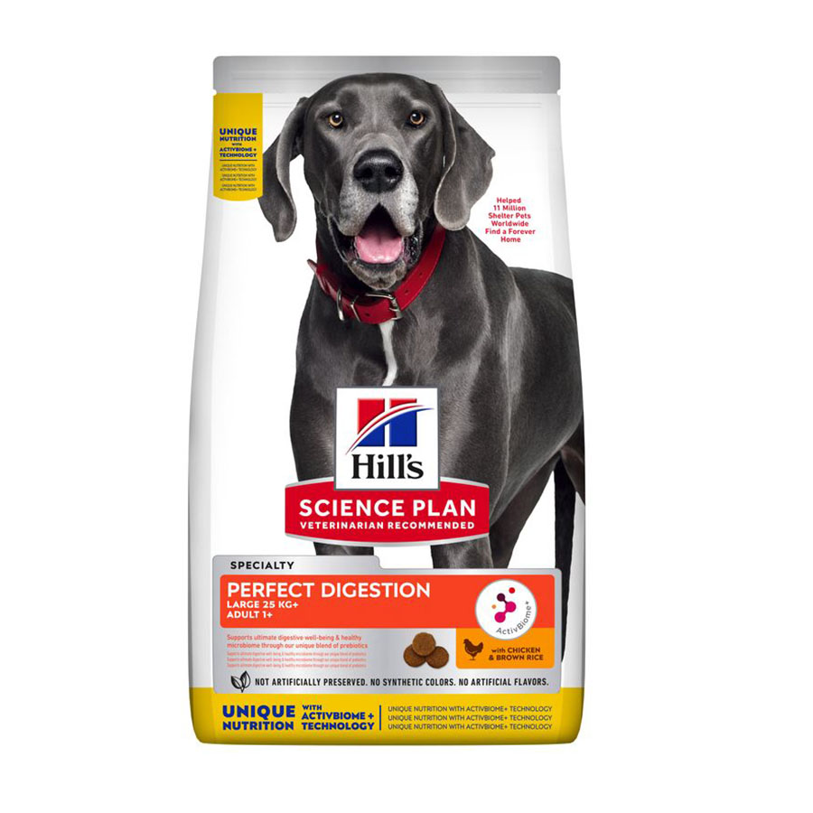 Ração para cães adultos de porte grande Hill's Science Plan Perfect Digestion com sabor de frango