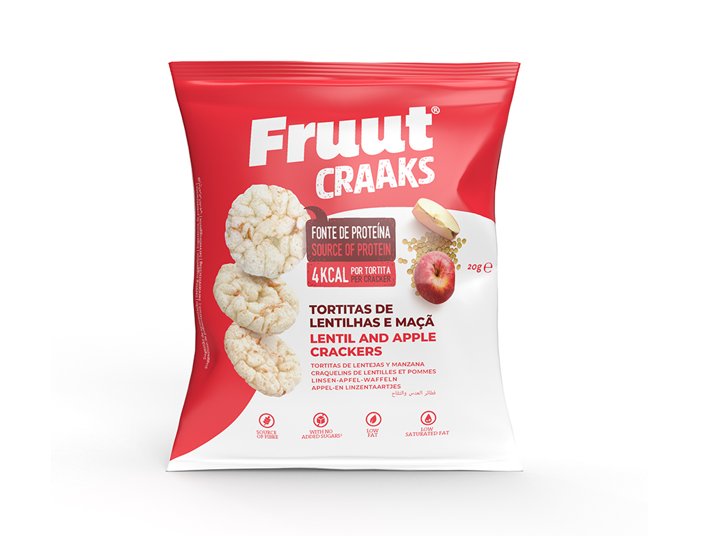 SNACK FRUUT CRAAKS LENTILHA E MAÇÃ 20G