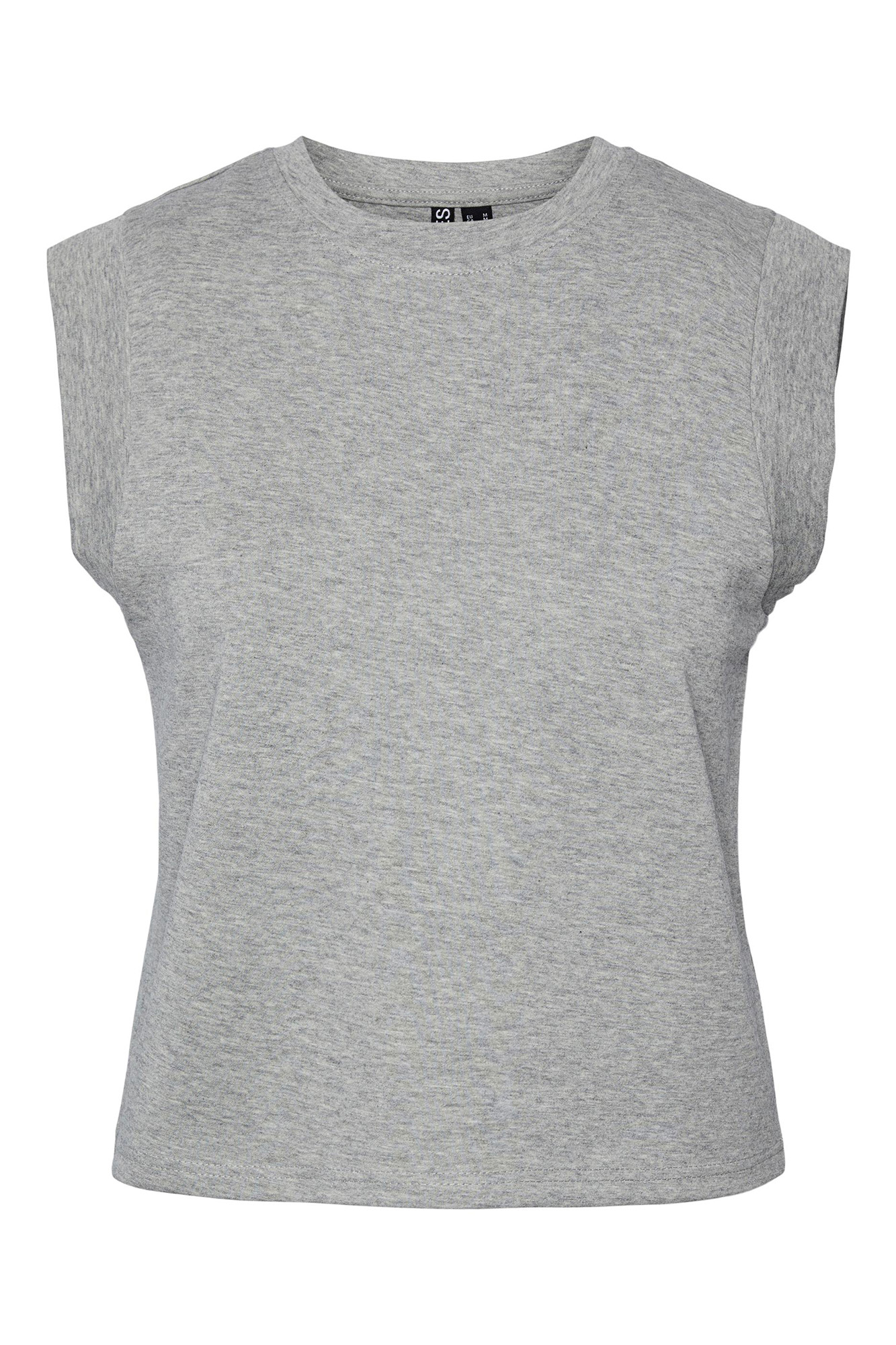 Camiseta feminina de gola redonda.