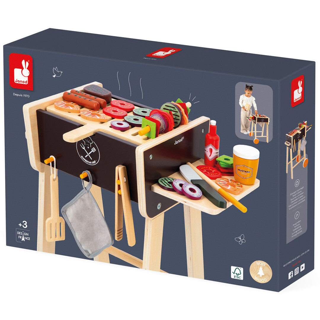 Janod kinderbarbecue met ingrediënten