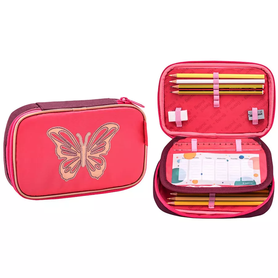 Belmil Schulranzen Premium Smarty Plus Set 5-teilig Coral