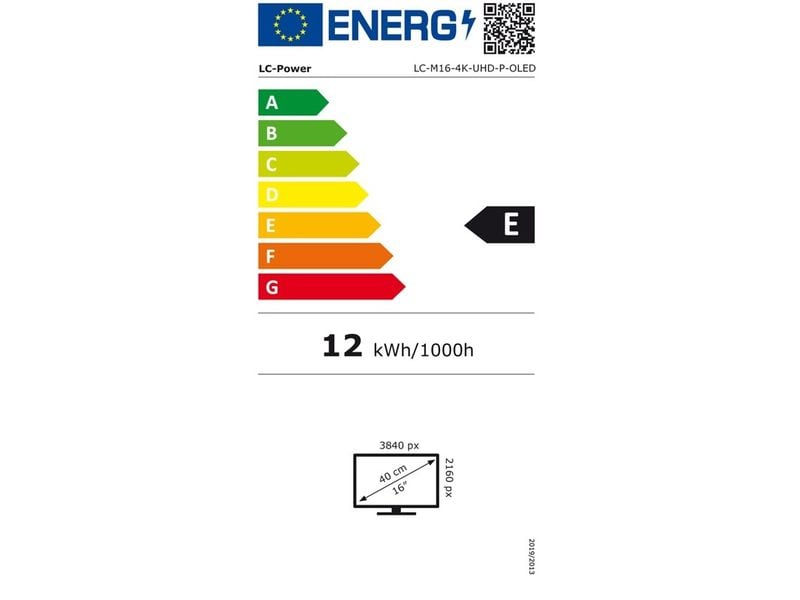 LC-Power Monitor LC-M16-4K-UHD-P-OLED Tragbarer 15.6