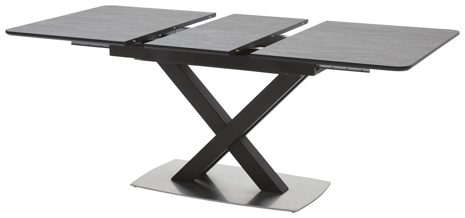 Tisch Hugo Schwarz/Dunkelgrau 130(170)x76x90 cm