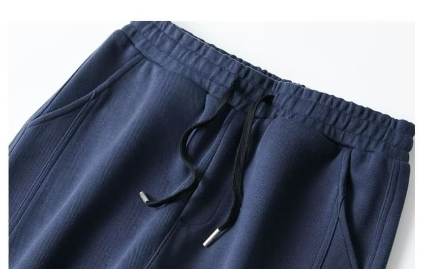 Craltuxe - Trekkoord taille effen paneel taps toelopende joggingbroek