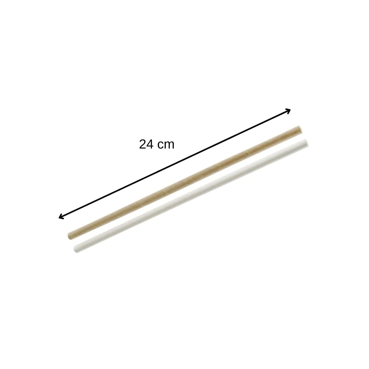 Lot de 60 pailles en papier brun et blanc Fackelmann Bar Concept Facke