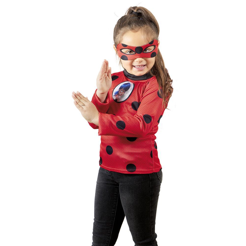 Déguisement enfant Lady Bug haut et masque 5/8 ans