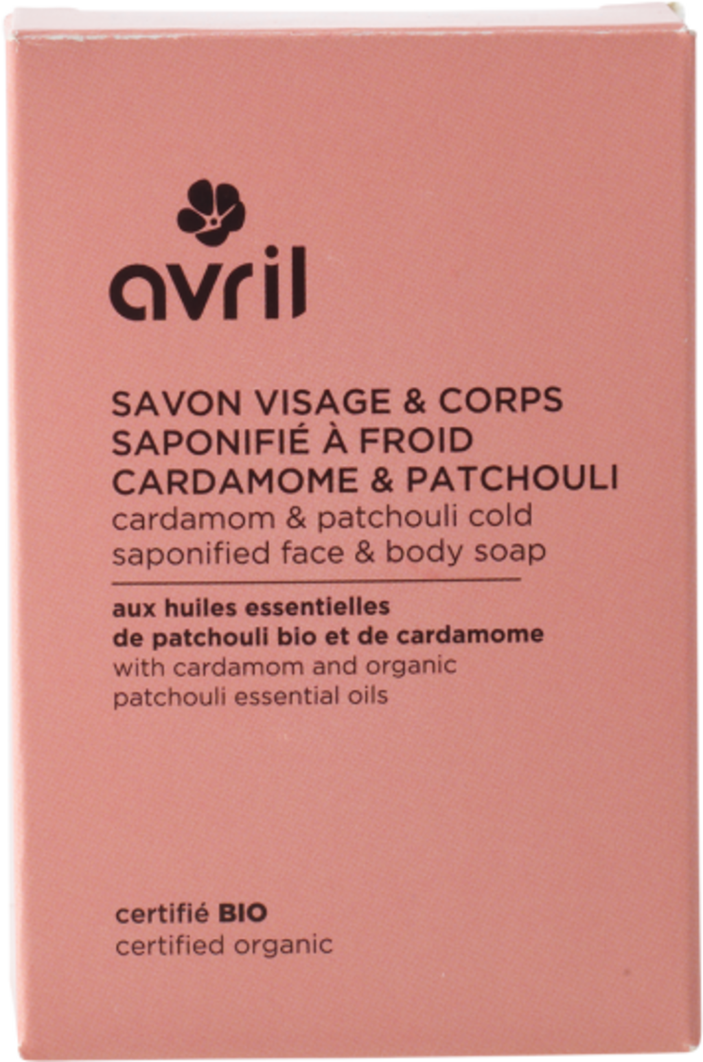 Avril  Cold Saponified Face & Body Soap, Cardamome & Patchouli (100 g)