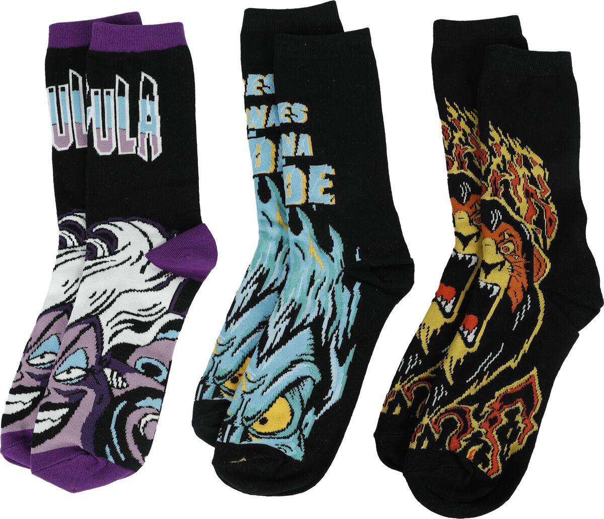 Scar, Hades, Ursula | Disney Villains Chaussettes